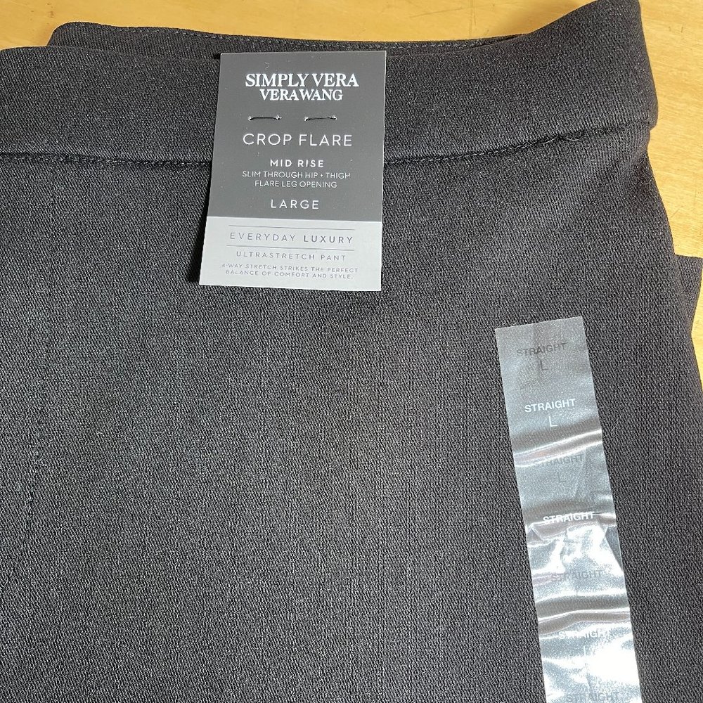 Simply Vera Wang Black Crop Flare Pants